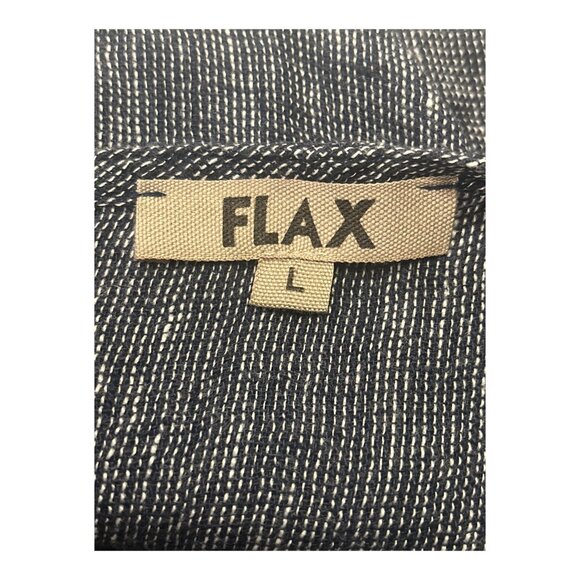 FLAX Linen Tunic Top Women’s L Charcoal Gray Oversized Made Lithuania - Picture 4 of 7